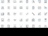 Web Development Line Icons Collection Html Css Javascript Php