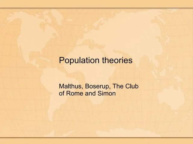 Malthus' Theory Of Population Growth
