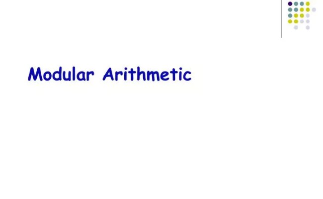 PPT - Modular Arithmetic PowerPoint Presentation, Free Download - ID ...