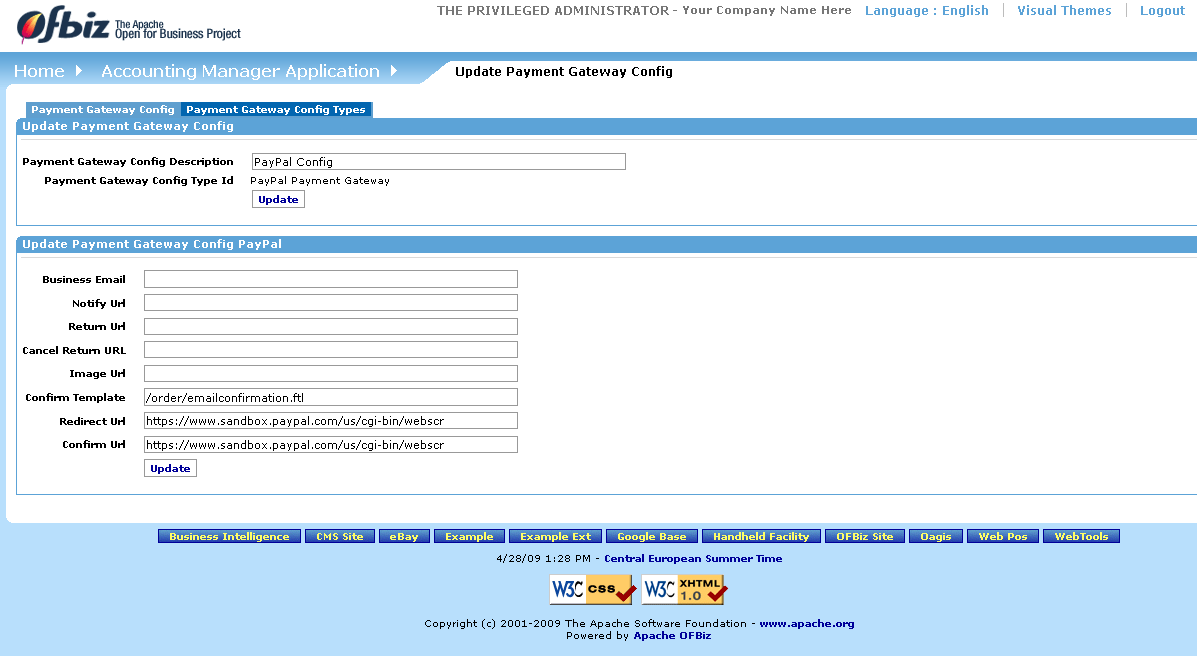 Apache OFBiz Business Setup Guide - OFBiz End-User Documentation ...