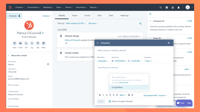 HubSpot Meeting Scheduler