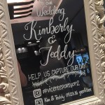 Beautiful handwritten wedding welcome sign