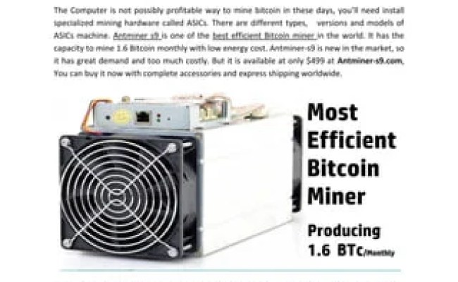 Antminer S9, The Most Efficient Asic Bitcoin Miner In The World 1- | PDF