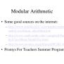 PPT - Modular Arithmetic PowerPoint Presentation, Free Download - ID ...