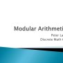 PPT - Modular Arithmetic PowerPoint Presentation, Free Download - ID ...