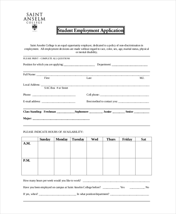 Job Application Form Format Loan Application Bank Statements