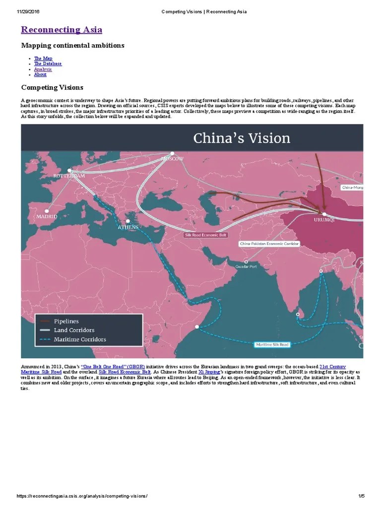 Competing Visions - Reconnecting Asia | PDF | Asia | Foreign Policy