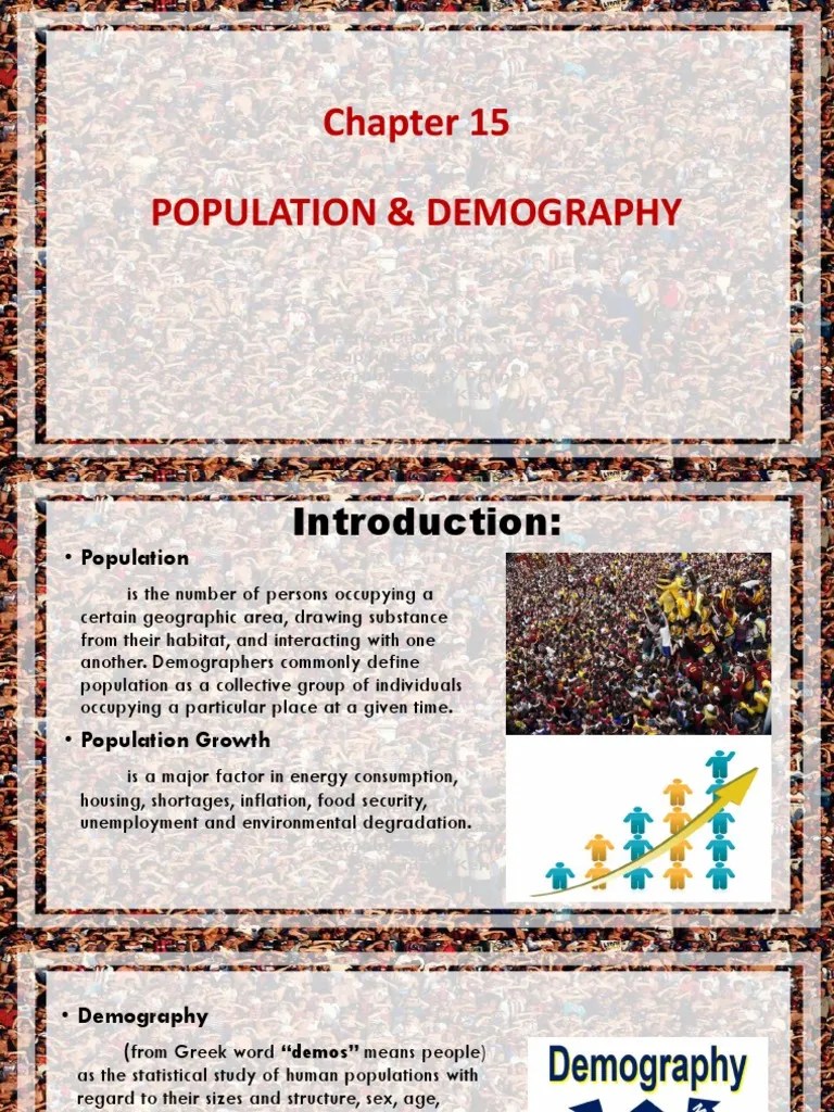 Chapter 15 - Population And Demography | PDF | Demography | Population