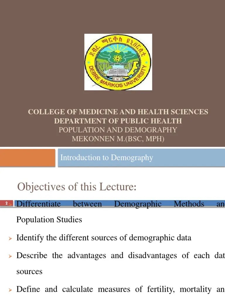 1-Introduction To Population Studies | PDF | Demography | Census