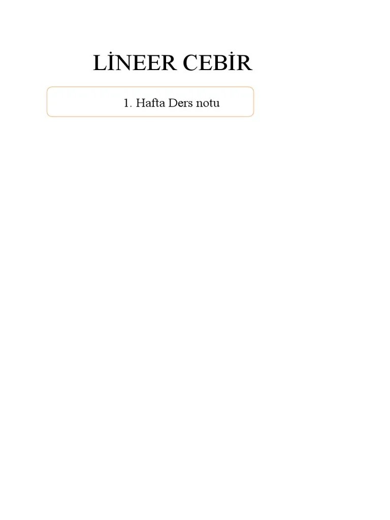 1 Hafta Ders-Notu | PDF