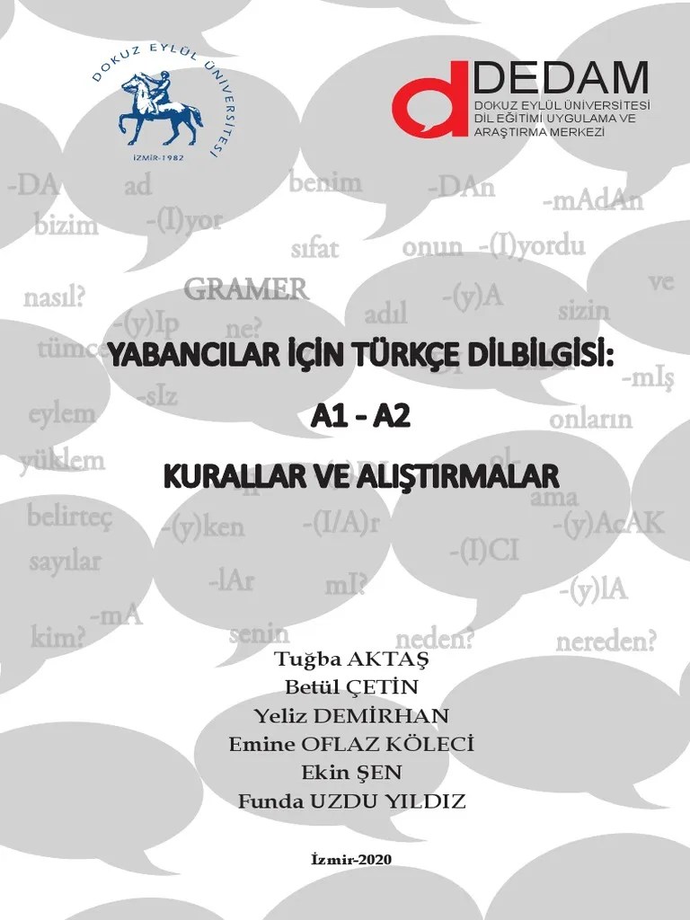 Yabancilar Icin Turkce Dilbilgisi A1-A2 Kurallar Ve Alistirmalar | PDF