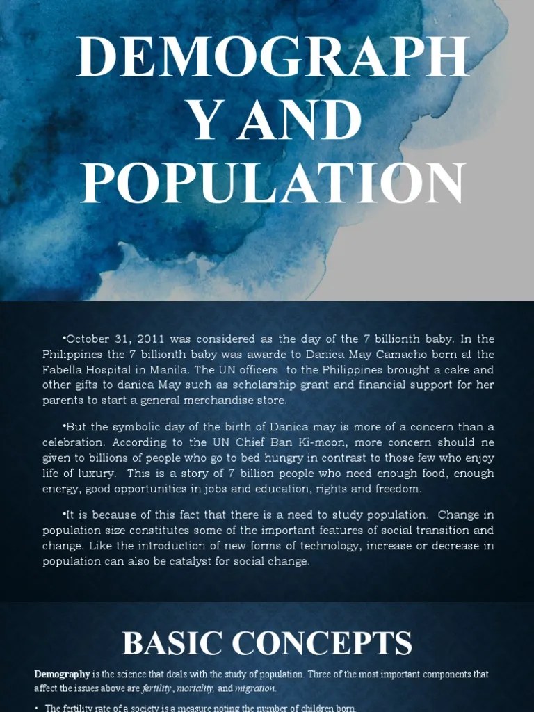 Demography And Population | PDF