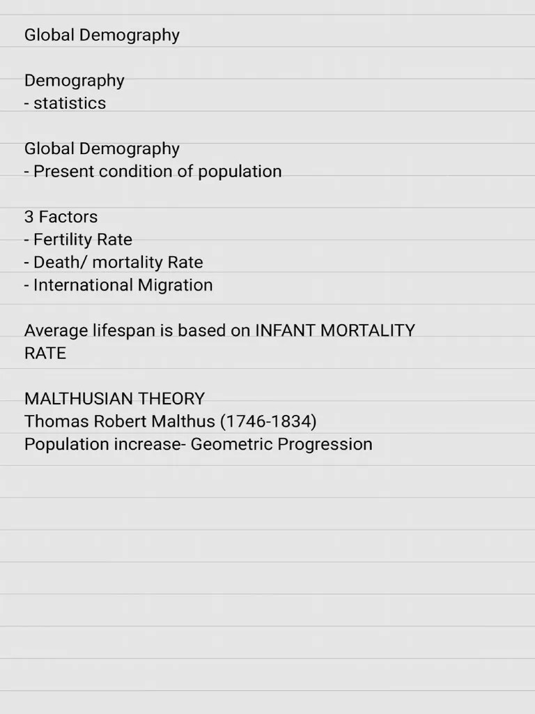 Global Demography | PDF