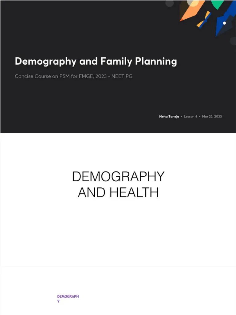 Demography And Family Planning No Anno 1694358388330 | PDF