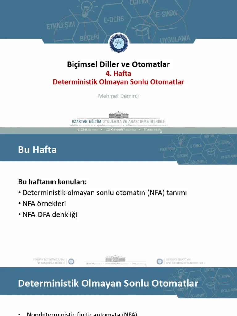 Hafta 4 Ders Notu | PDF