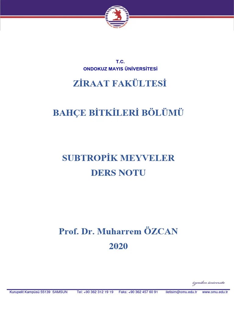 İncir Ders Notu 2020 | PDF