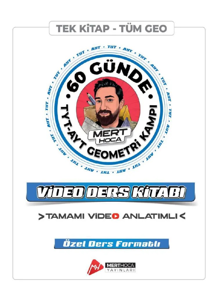 Mert Hoca 2024 60 Gunde Tyt Ayt Geometri Kampi Video Ders Kitabi PDF ...
