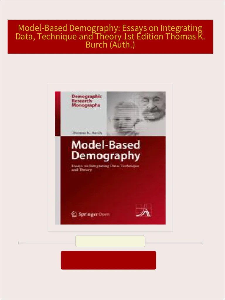 Instant Download Model-Based Demography: Essays On Integrating Data ...