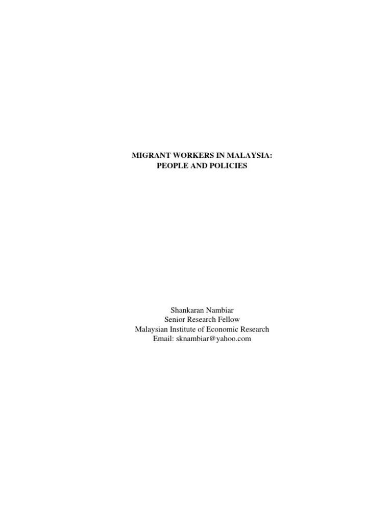 Migrant Workers | PDF | Migrant Worker | Foreign Worker