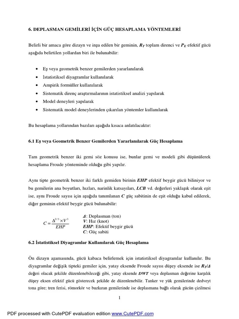 Guc Hesaplama Yontemleri PDF | PDF
