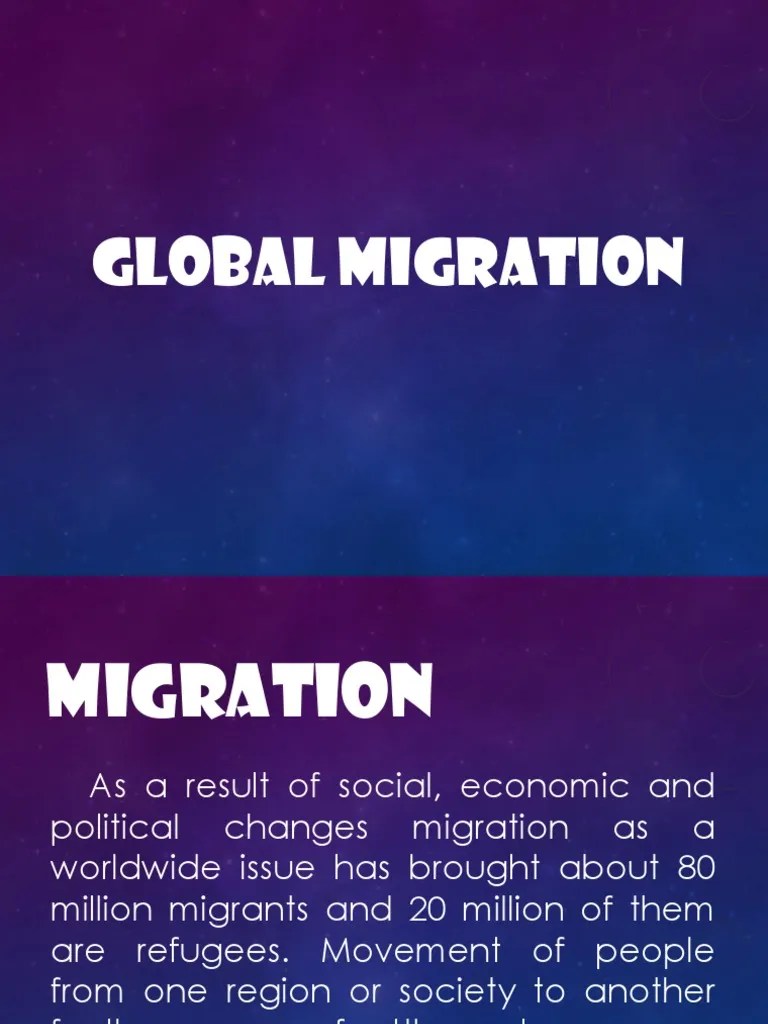 Global Migration | PDF | Immigration | Human Migration