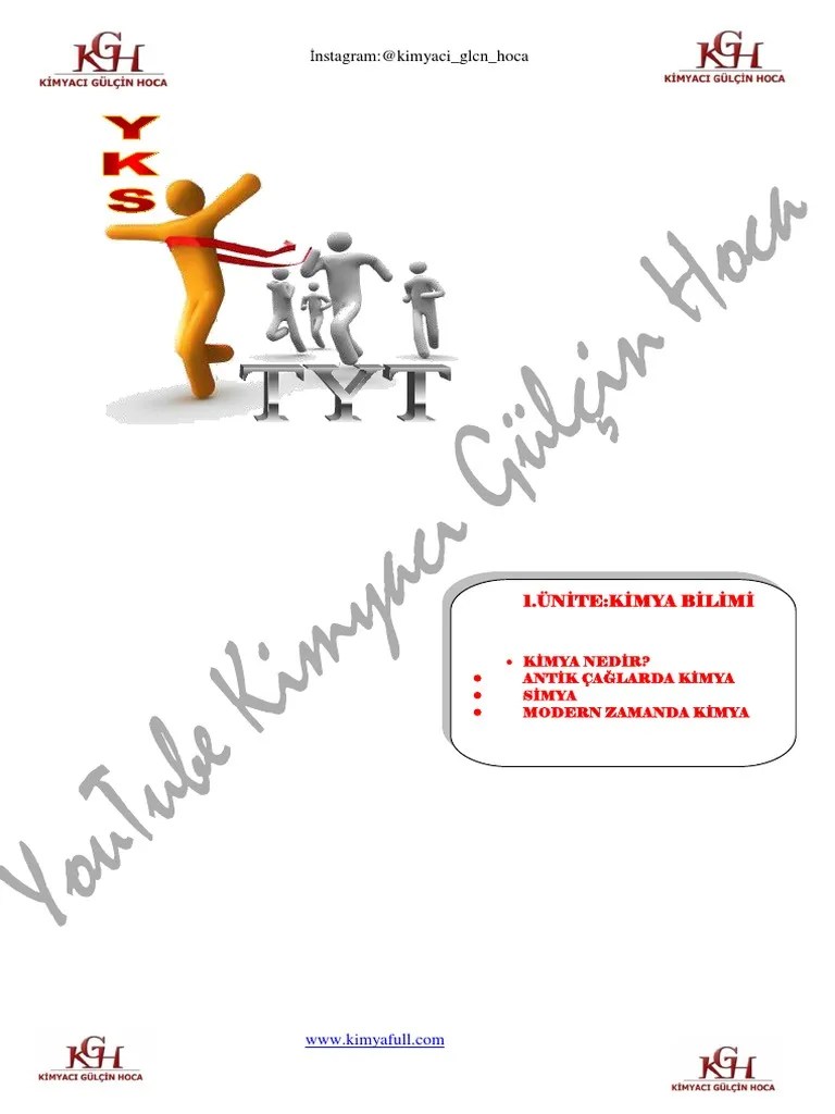 Tyt Kimya-1 Kimya Bilimi | PDF