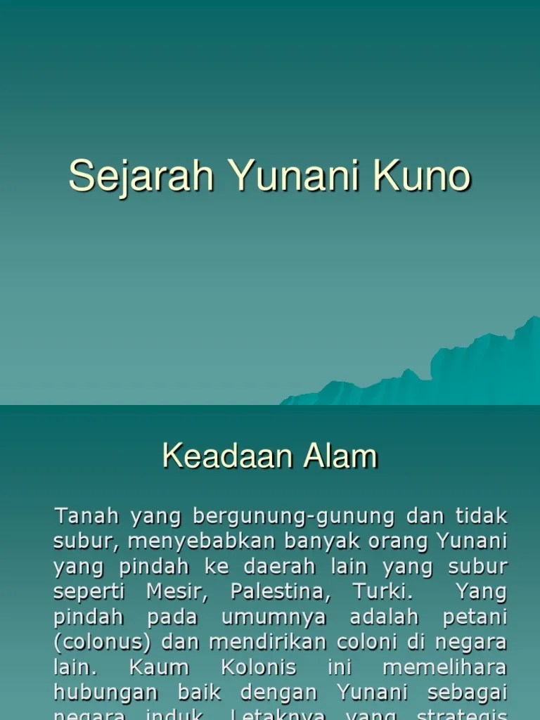 Sejarah Yunani Kuno | PDF