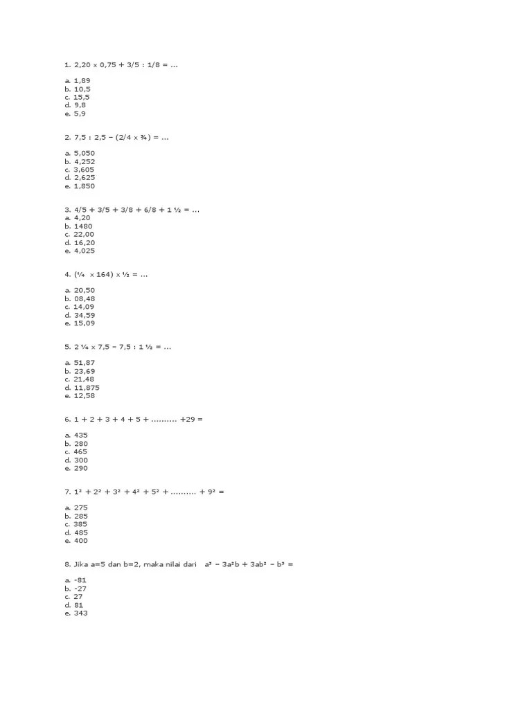 Soal Aritmatika | PDF