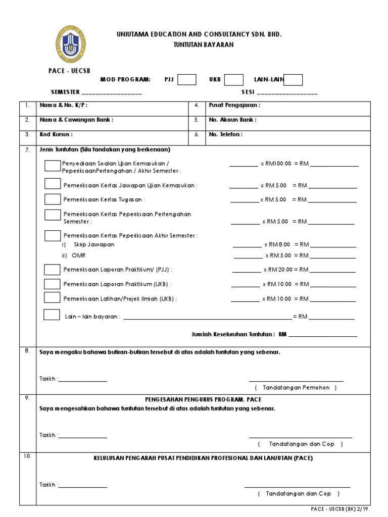 Borang Periksa Kertas | PDF