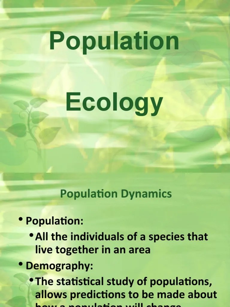 Understanding Population Ecology: Key Concepts Of Population Size ...