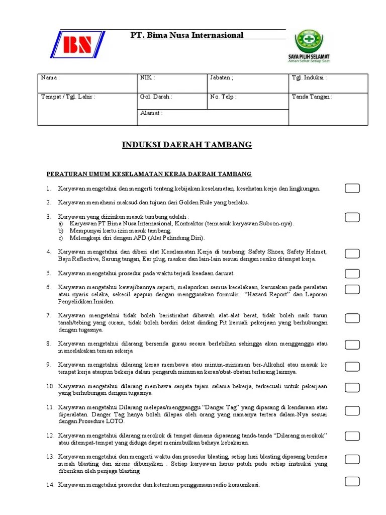 Form Induksi | PDF