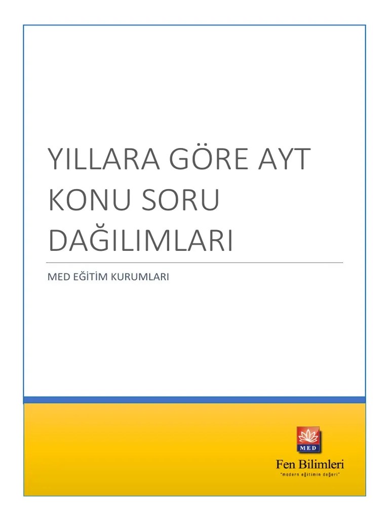 Ayt Yillara Gore Konu Soru Dagilimi | PDF
