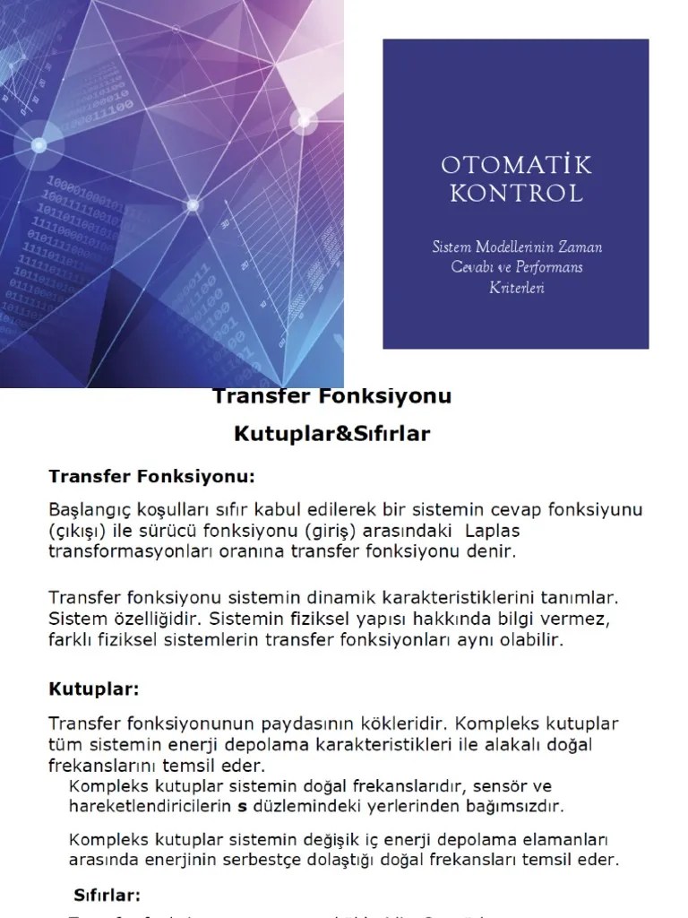 EEM0305-Otomatik Kontrol-Ders Notu-5 | PDF