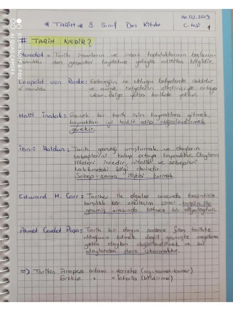 9.sinif Tarih Ders Notlari | PDF