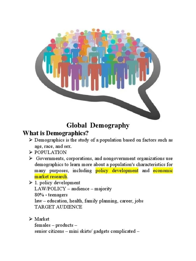 Global Demography | PDF | Demography | Economic Growth
