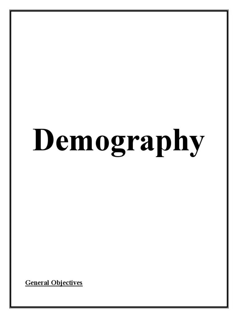 Demography | PDF | Demography | Census