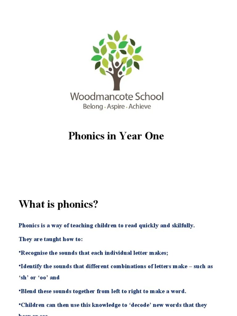 Year 1 Phonics Presentation | PDF | Phonics | Languages