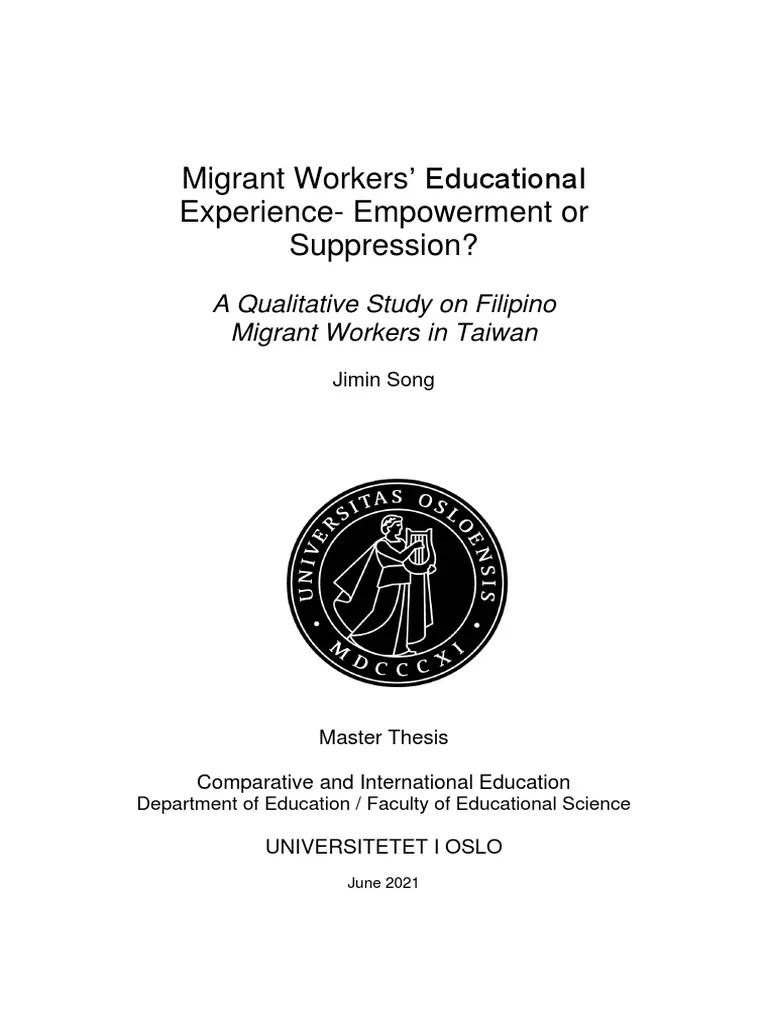 Migrant Workers' Educational | PDF | Migrant Worker | Remittance