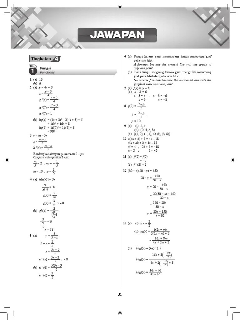Jawapan PTRS SPM Matematik Tambahan 2023 | PDF