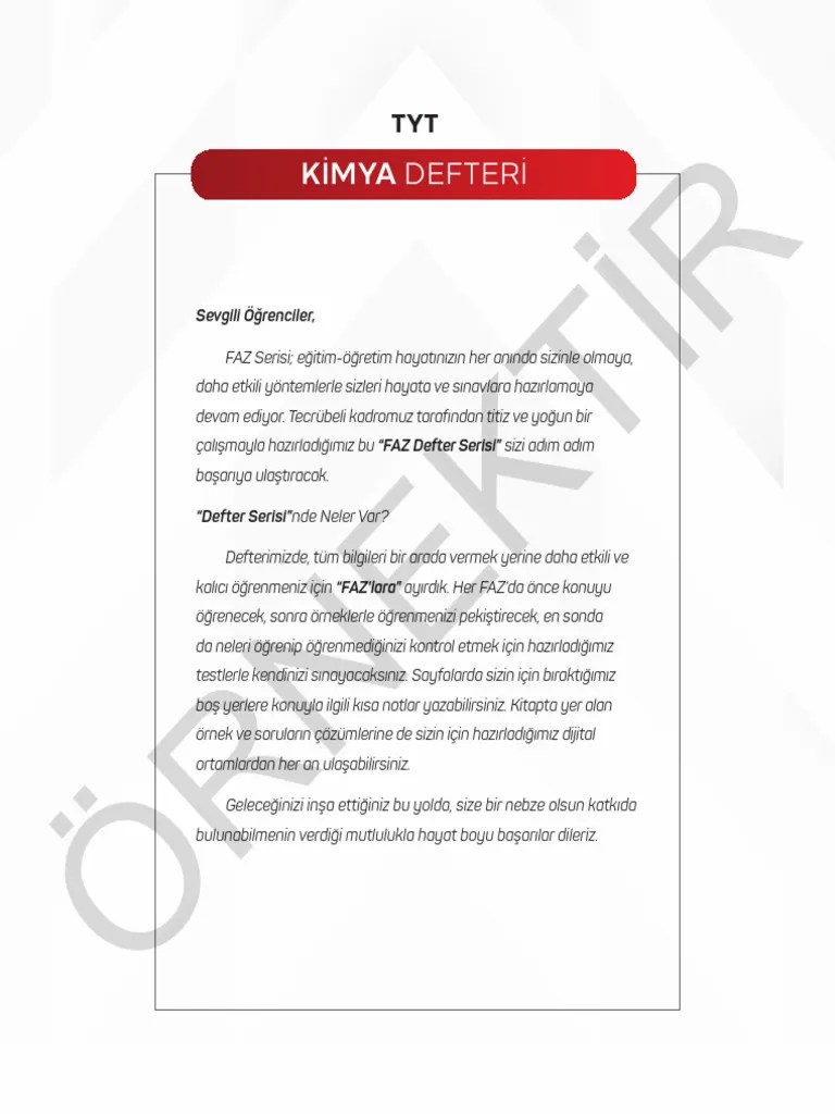 TYT Kimya Konu Anlatim | PDF