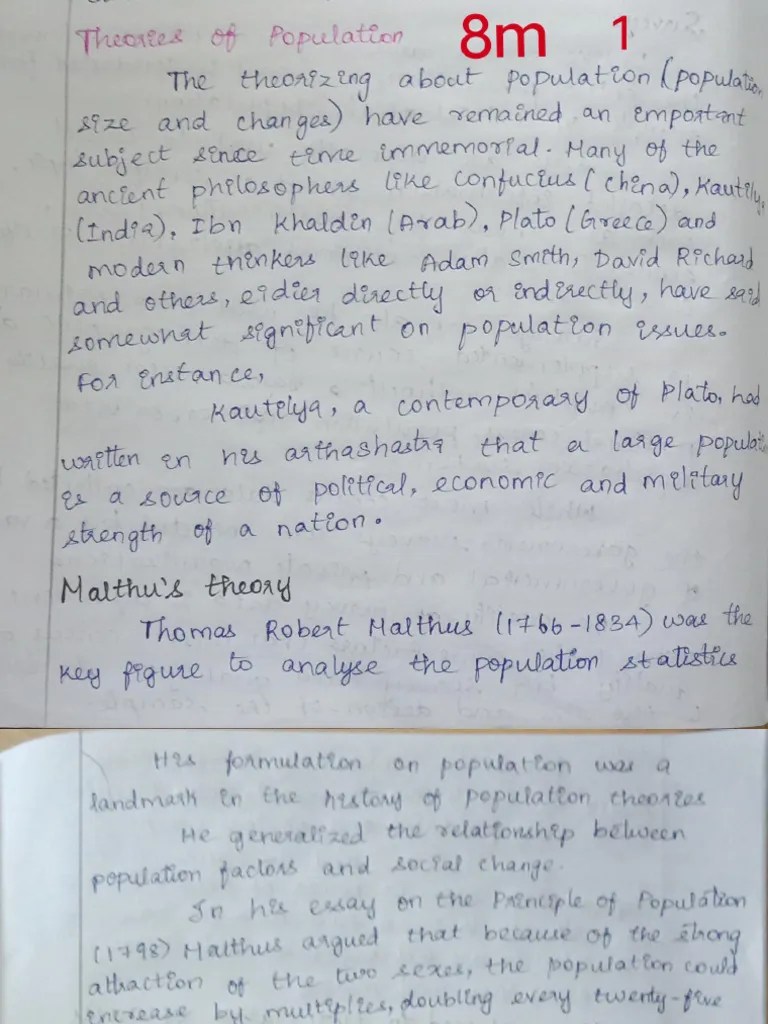 Demography Unit 1 | PDF
