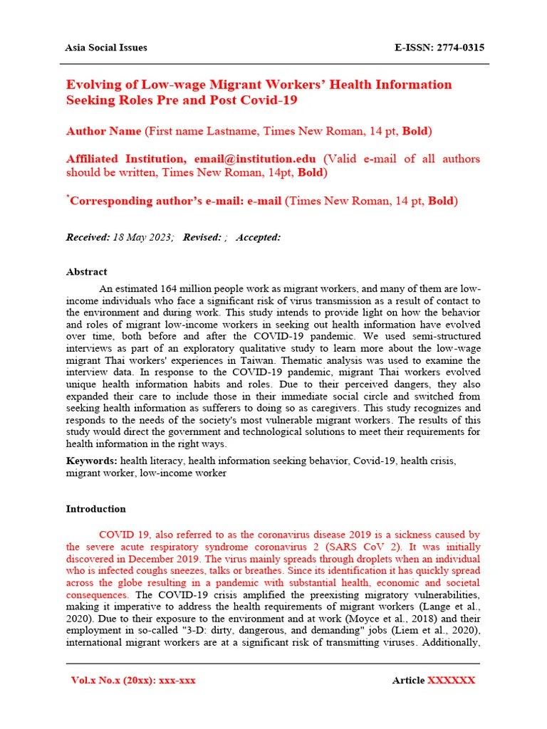 Migrant Workers | Download Free PDF | Migrant Worker | Social Media