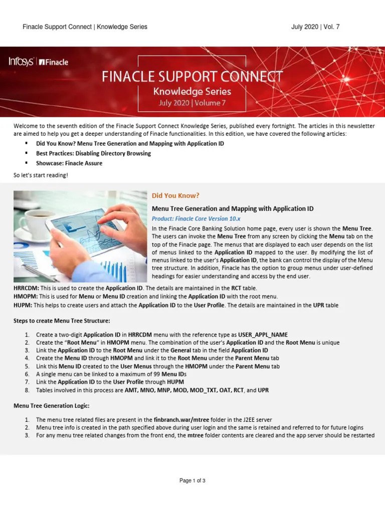 Finacle Support Connect - Vol 7 | PDF | Menu (Computing) | Apache Http ...