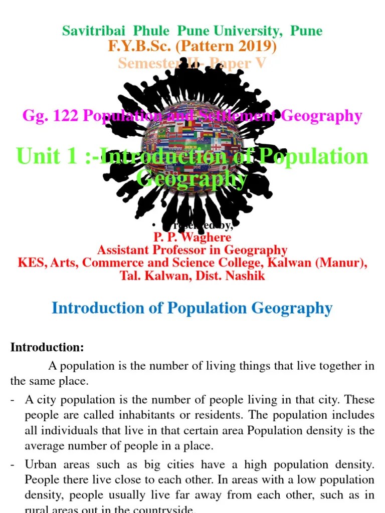 Population Geography | PDF | Geography | Census