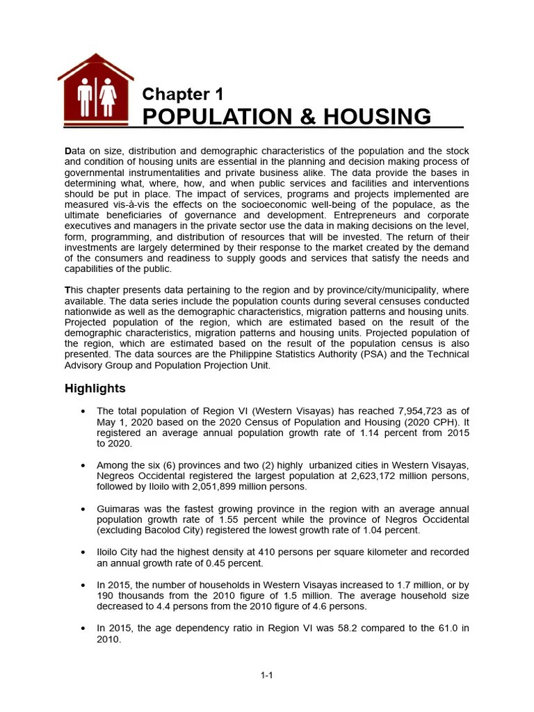 Chapter 1 Population And Housing | Download Free PDF | Statistical Data ...