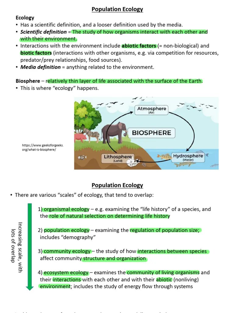 1 - Population Ecology | PDF