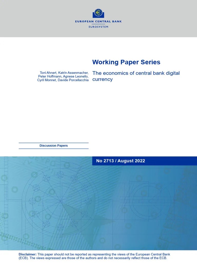 The Economics Of Central Bank Digital Currency | PDF