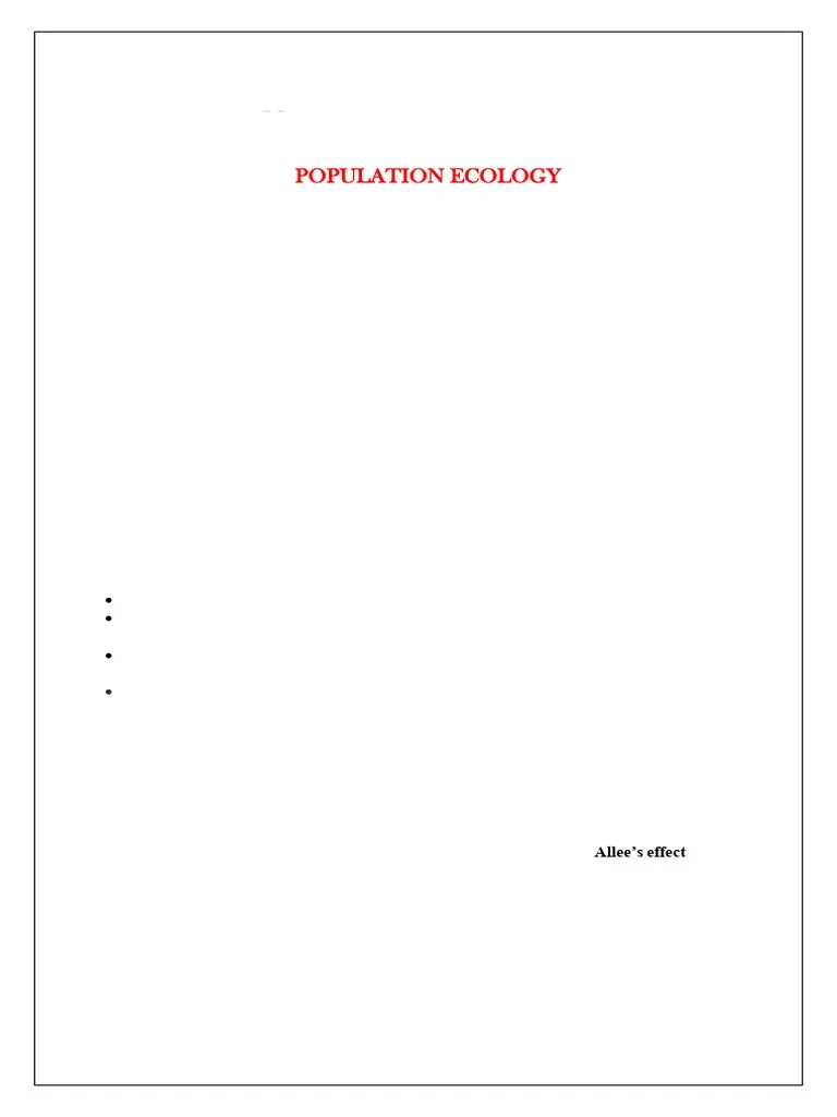 Population Ecology | PDF | Sex | Ecology
