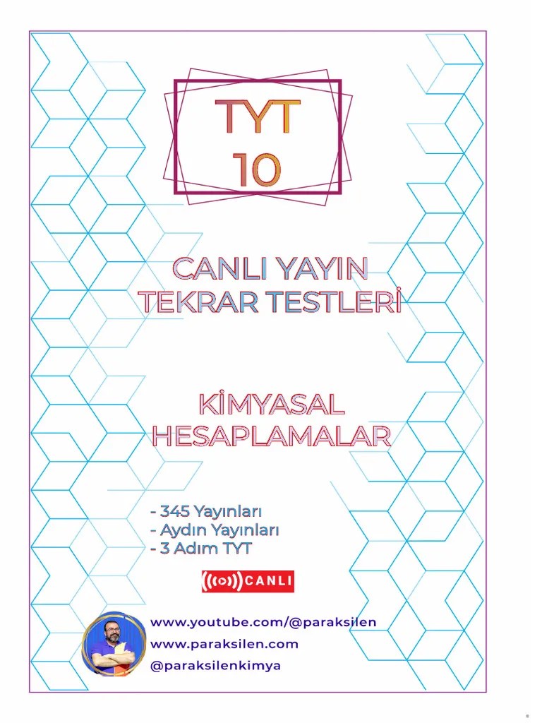 TYT CANLI TEKRAR 10 KİMYASAL HESAPLAMALAR - 2023 | PDF
