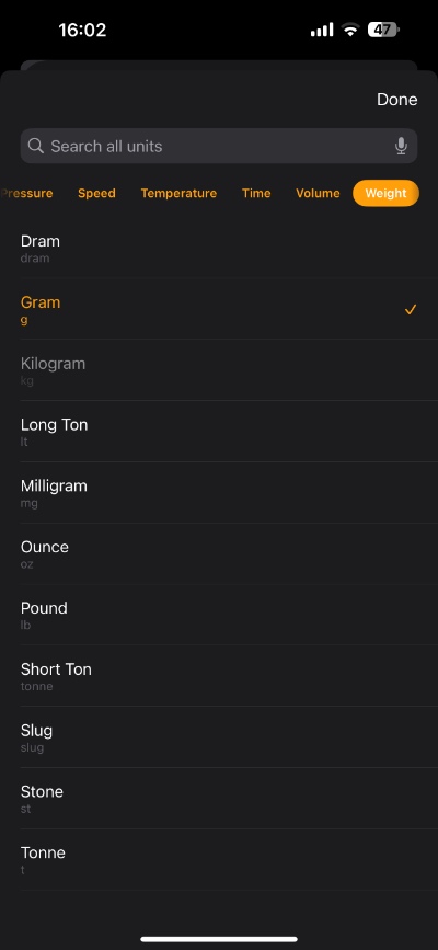 iOS 18 Calculator app conversions